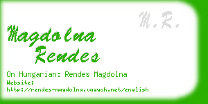 magdolna rendes business card